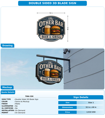 CUSTOM MOCKUP SIGN FOR Tina Cox