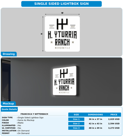 CUSTOM MOCKUP SIGN FOR Francisca Y Wittenbach