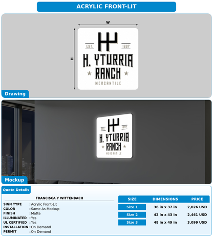 CUSTOM MOCKUP SIGN FOR Francisca Y Wittenbach