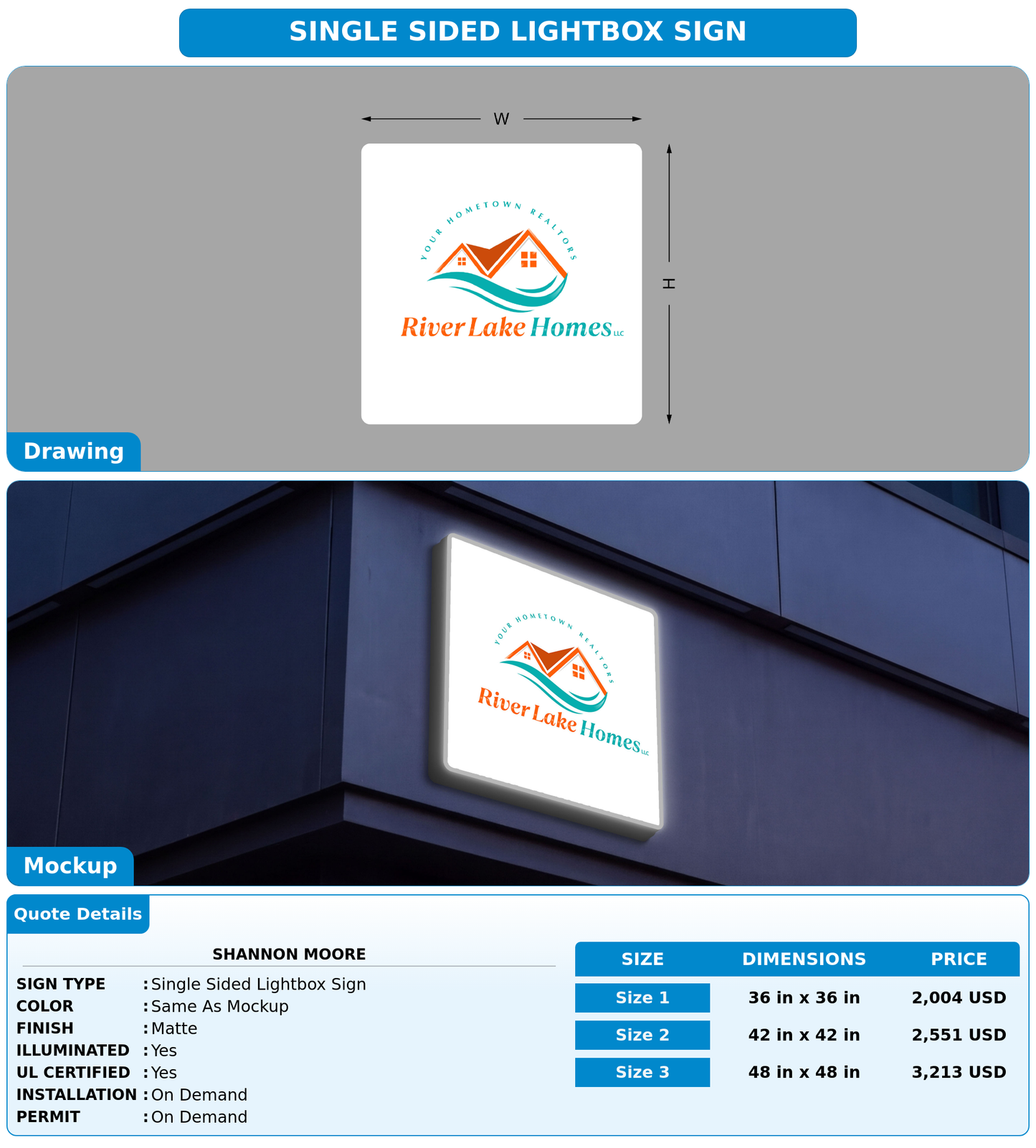 CUSTOM MOCKUP SIGN FOR Shannon Moore