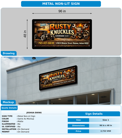 CUSTOM MOCKUP SIGN FOR Joshua Ewing