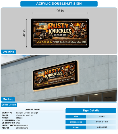 CUSTOM MOCKUP SIGN FOR Joshua Ewing