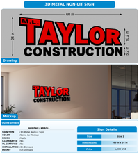 CUSTOM MOCKUP SIGN FOR Jhordan Carroll