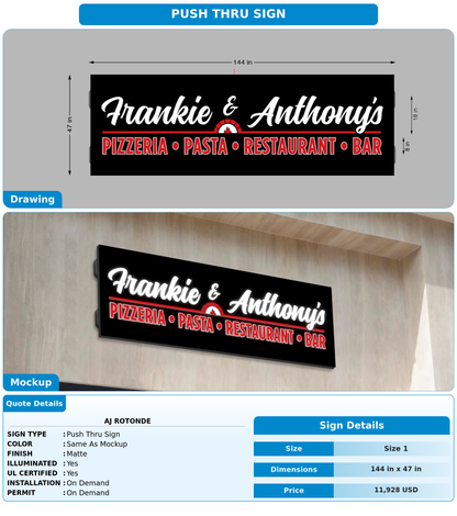 CUSTOM MOCKUP SIGN FOR AJ  ROTONDE