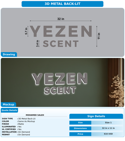 CUSTOM MOCKUP SIGN FOR Mohamed saleh