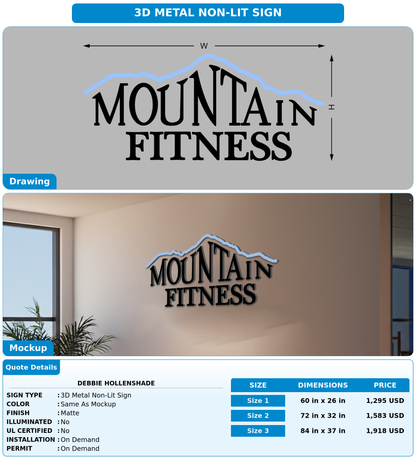 CUSTOM MOCKUP SIGN FOR Debbie Hollenshade