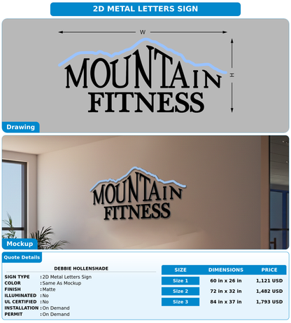 CUSTOM MOCKUP SIGN FOR Debbie Hollenshade
