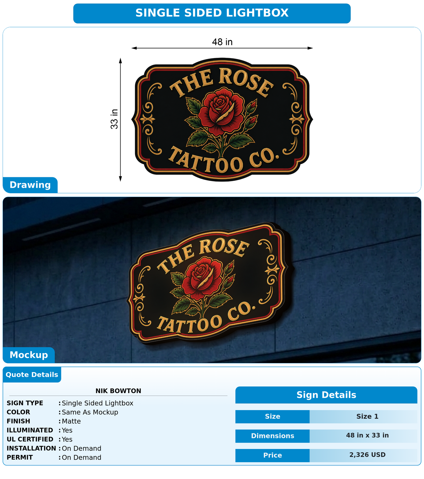 CUSTOM MOCKUP SIGN FOR Nik Bowton