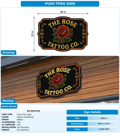 CUSTOM MOCKUP SIGN FOR Nik Bowton