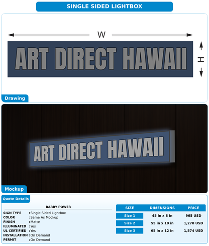CUSTOM MOCKUP SIGN FOR Barry Power