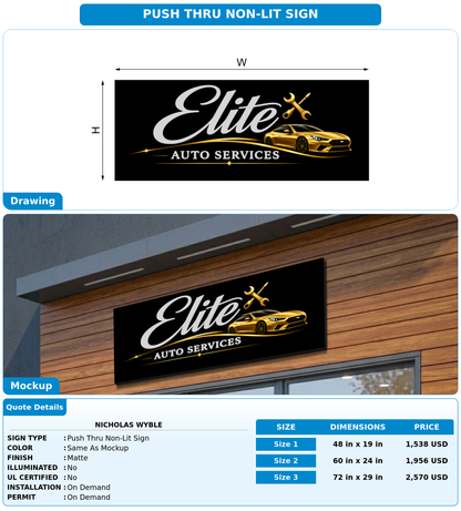 CUSTOM MOCKUP SIGN FOR Nicholas Wyble