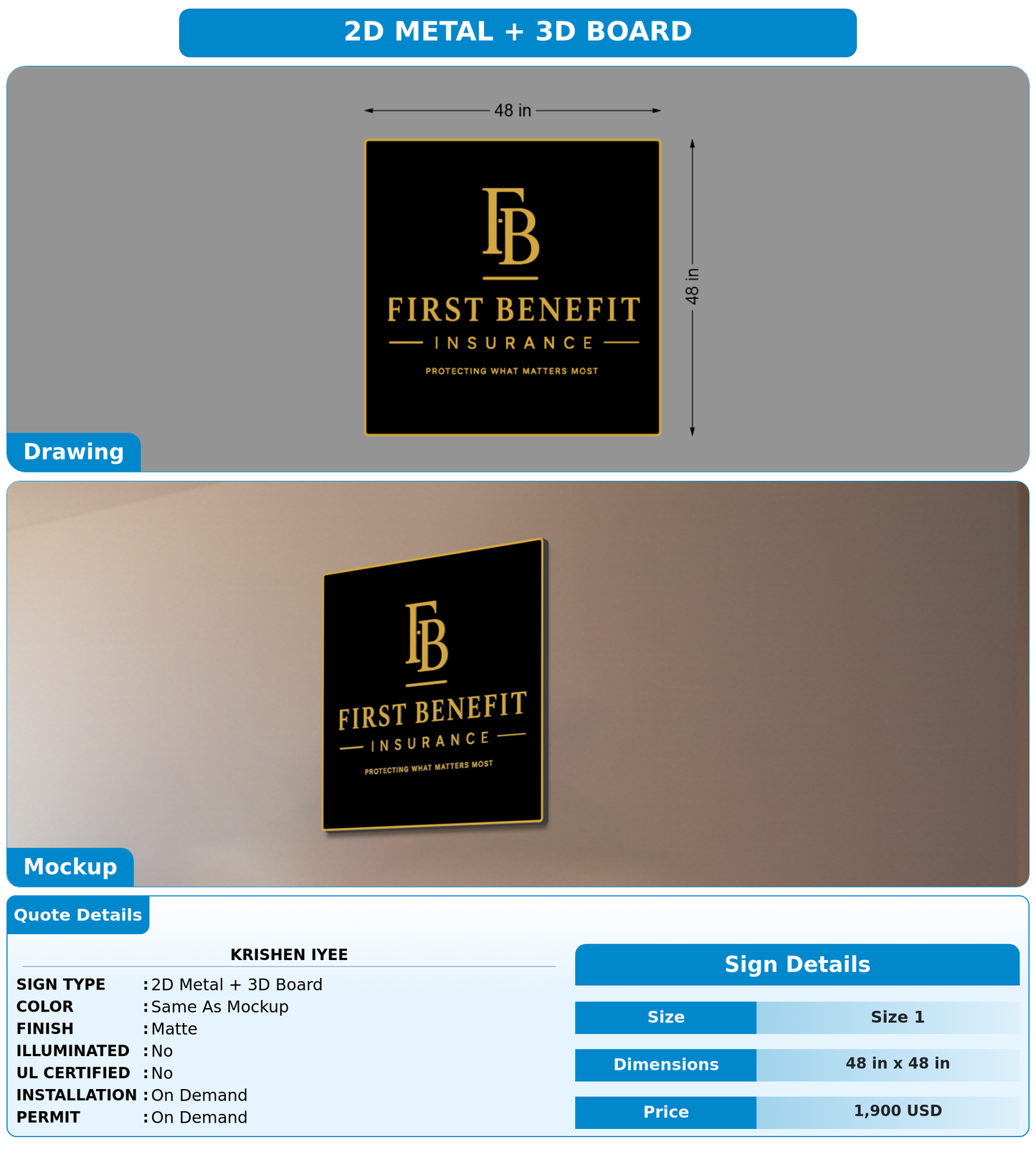CUSTOM MOCKUP SIGN FOR Krishen iyee