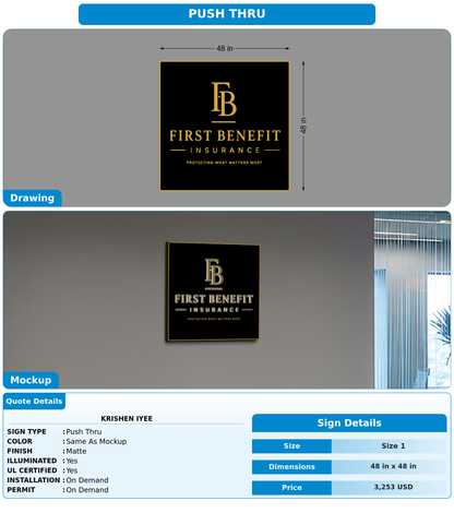 CUSTOM MOCKUP SIGN FOR Krishen iyee