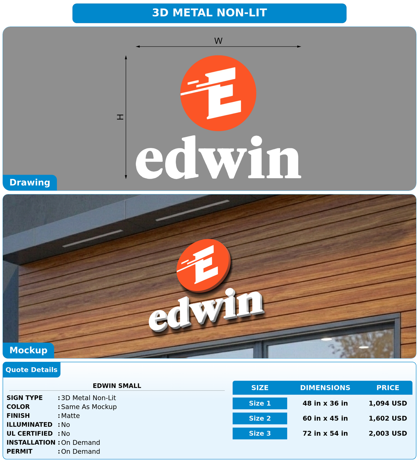 CUSTOM MOCKUP SIGN FOR Edwin Small