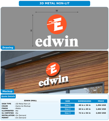 CUSTOM MOCKUP SIGN FOR Edwin Small