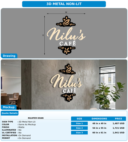 CUSTOM MOCKUP SIGN FOR Nilofer khan