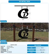 CUSTOM MOCKUP SIGN FOR Dexter Cladd