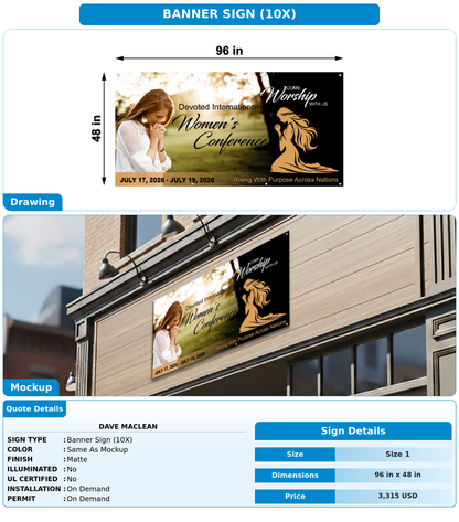 CUSTOM MOCKUP SIGN FOR Dave Maclean