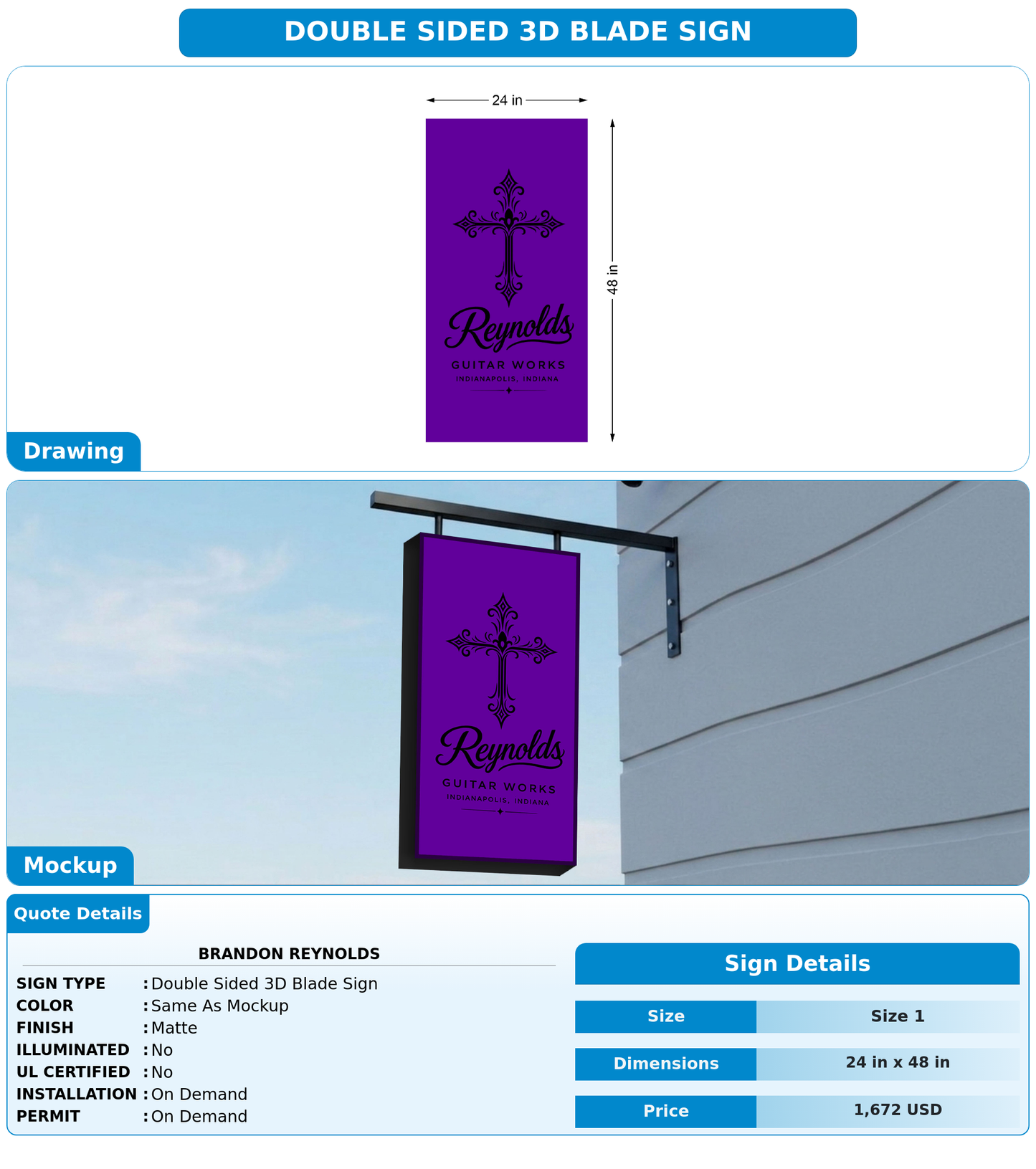 CUSTOM MOCKUP SIGN FOR Brandon Reynolds