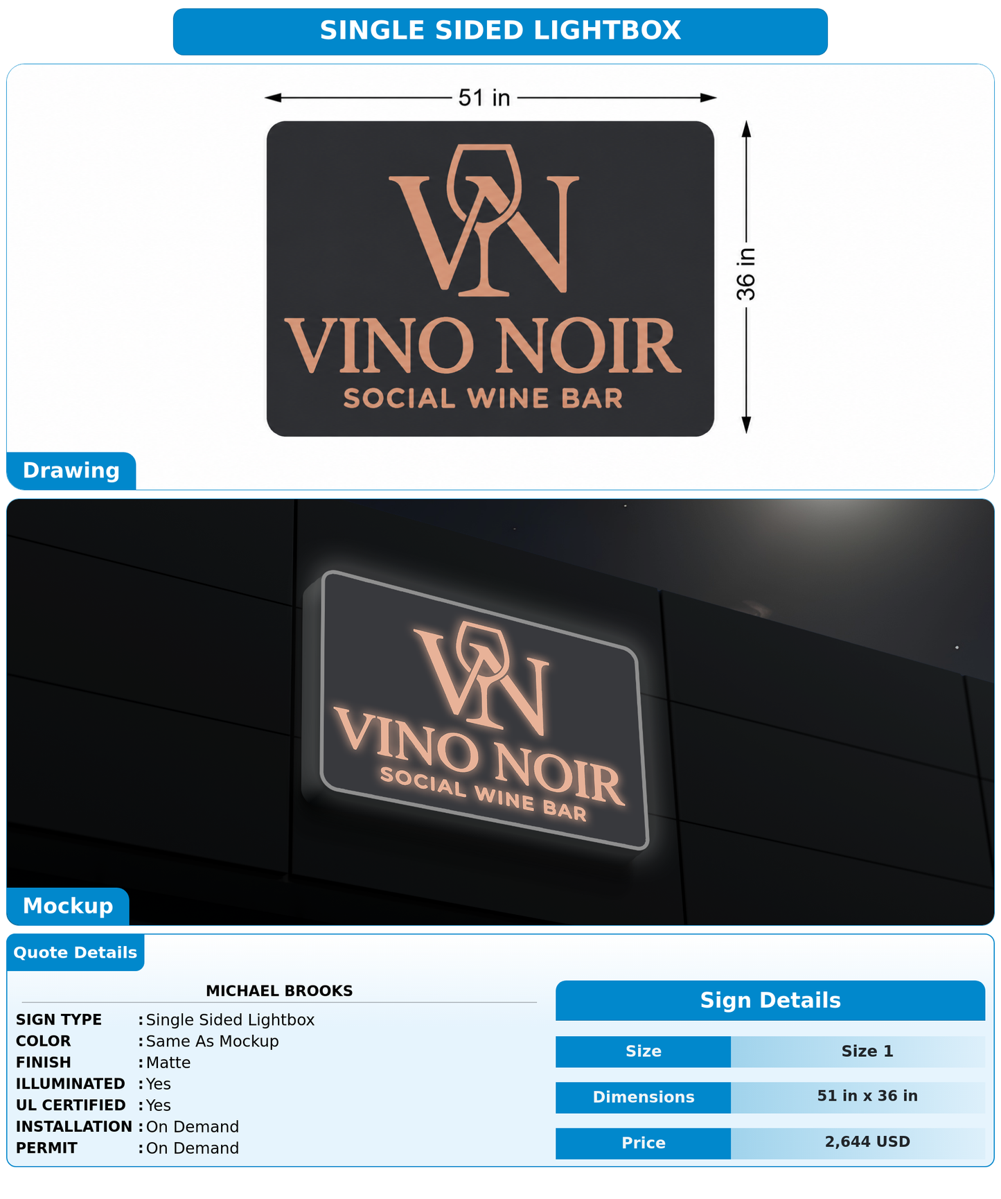 CUSTOM MOCKUP SIGN FOR Michael Brooks