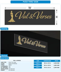 CUSTOM MOCKUP SIGN FOR Veil & Verses