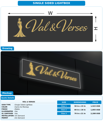 CUSTOM MOCKUP SIGN FOR Veil & Verses