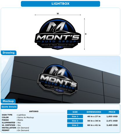 CUSTOM MOCKUP SIGN FOR Antonio