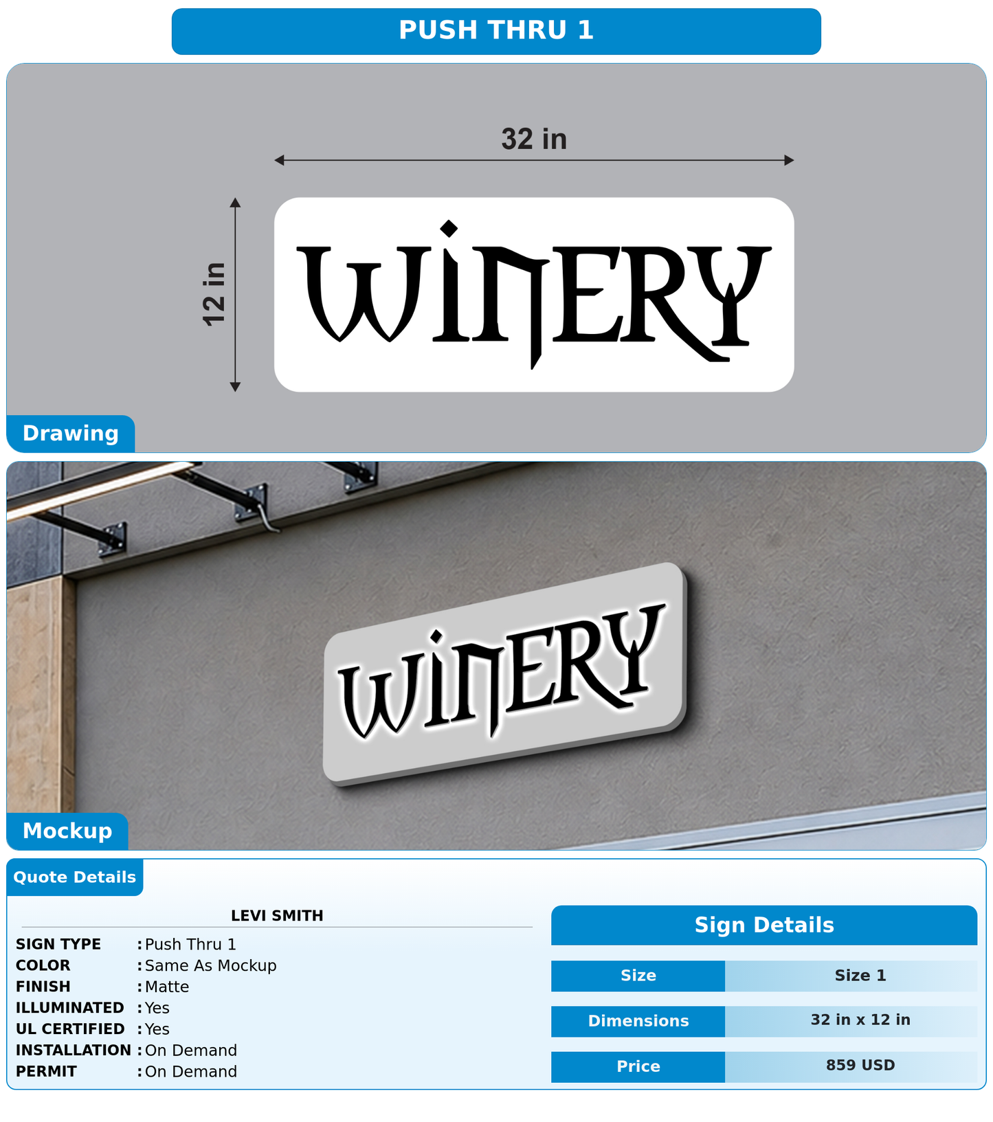 CUSTOM MOCKUP SIGN FOR Levi Smith