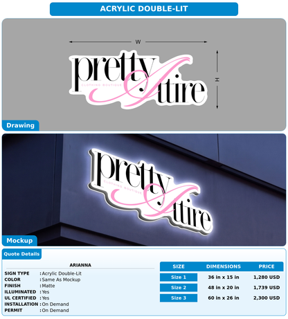 CUSTOM MOCKUP SIGN FOR Arianna