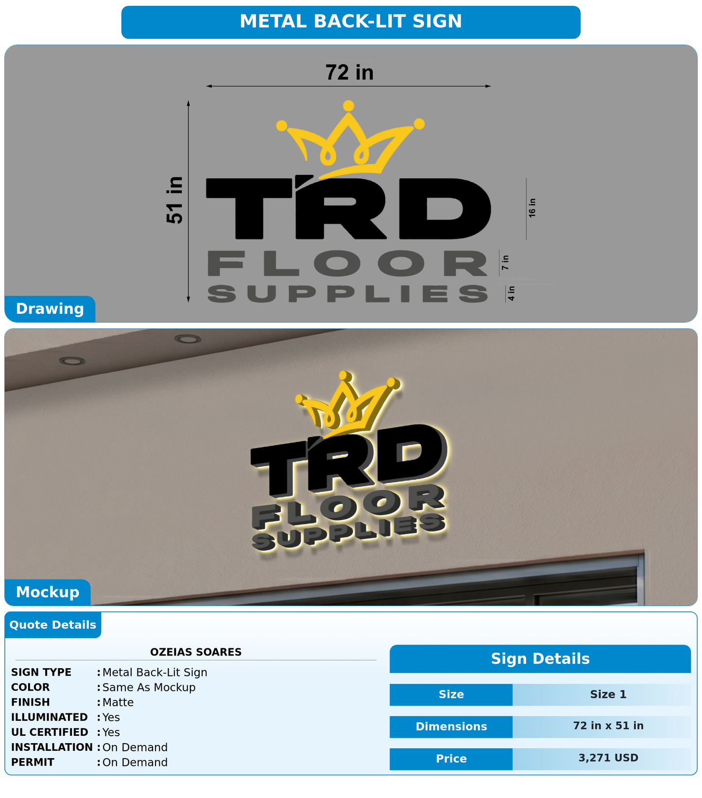 CUSTOM MOCKUP SIGN FOR Ozeias Soares