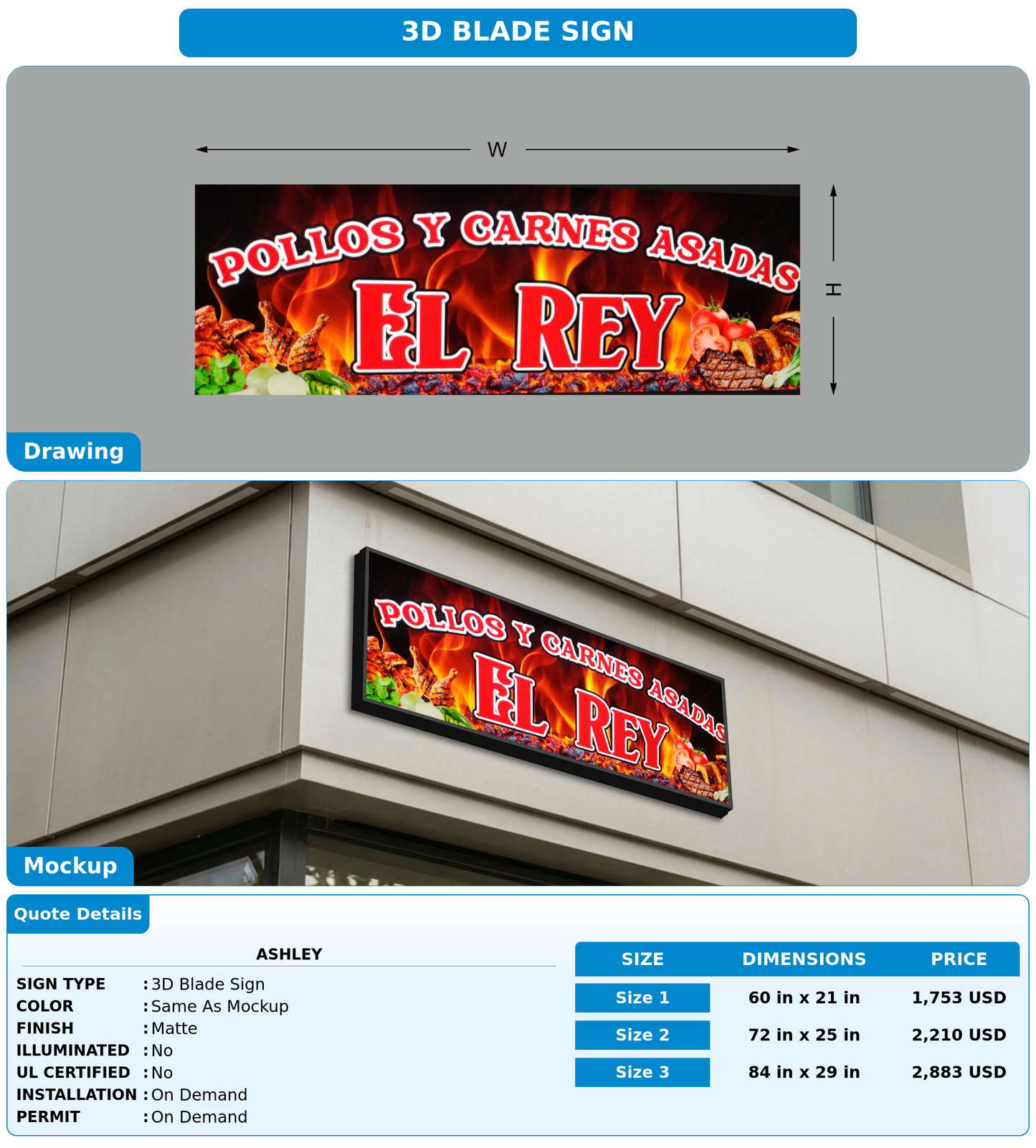 CUSTOM MOCKUP SIGN FOR Ashley