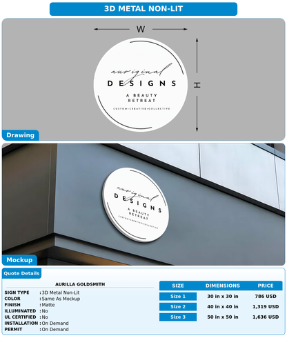 CUSTOM MOCKUP SIGN FOR Aurilla Goldsmith