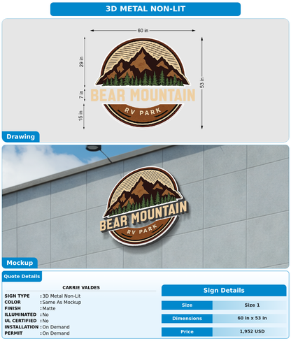 CUSTOM MOCKUP SIGN FOR Carrie Valdes