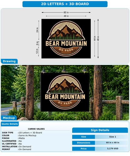 CUSTOM MOCKUP SIGN FOR Carrie Valdes