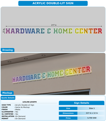 CUSTOM MOCKUP SIGN FOR Lesline Joseph
