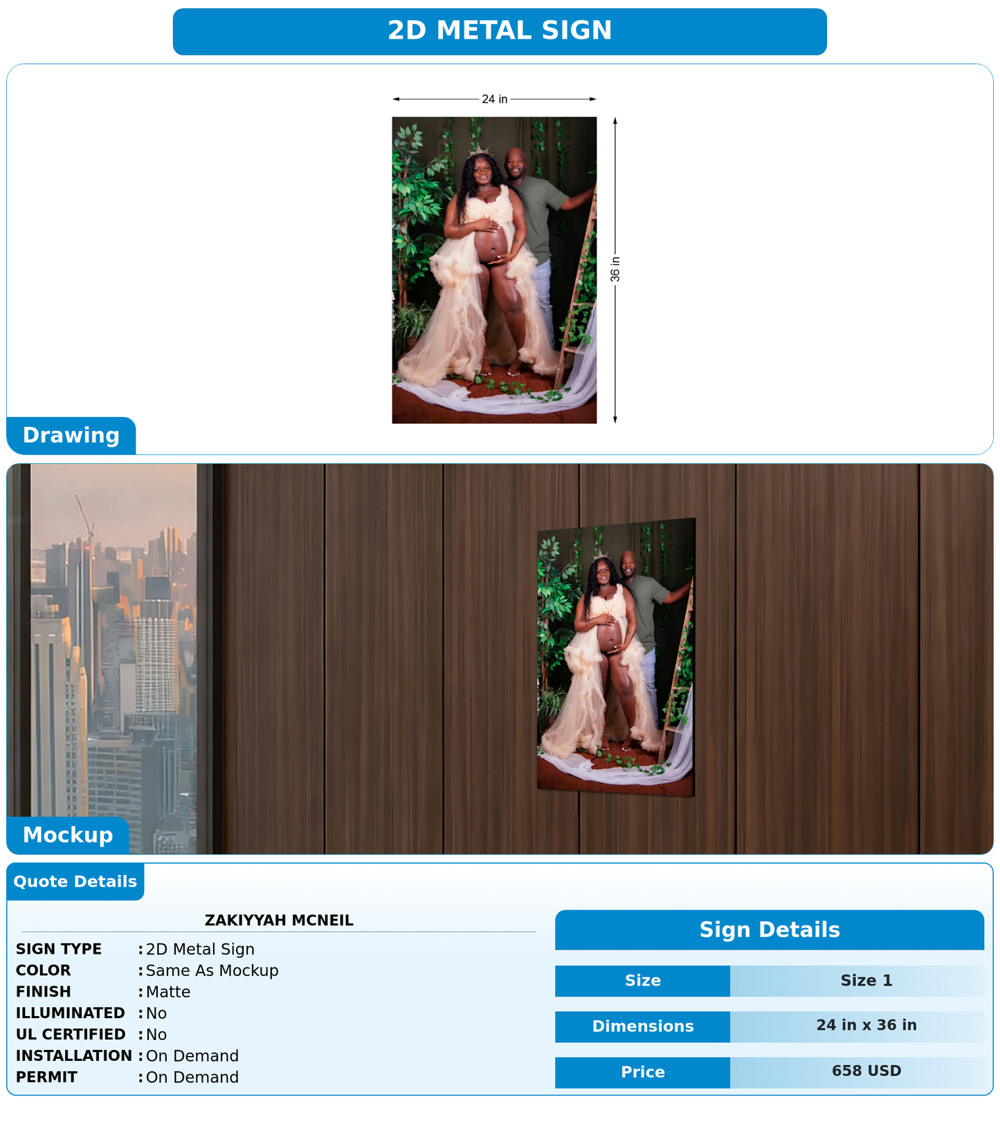 CUSTOM MOCKUP SIGN FOR Zakiyyah McNeil