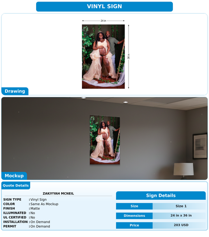 CUSTOM MOCKUP SIGN FOR Zakiyyah McNeil