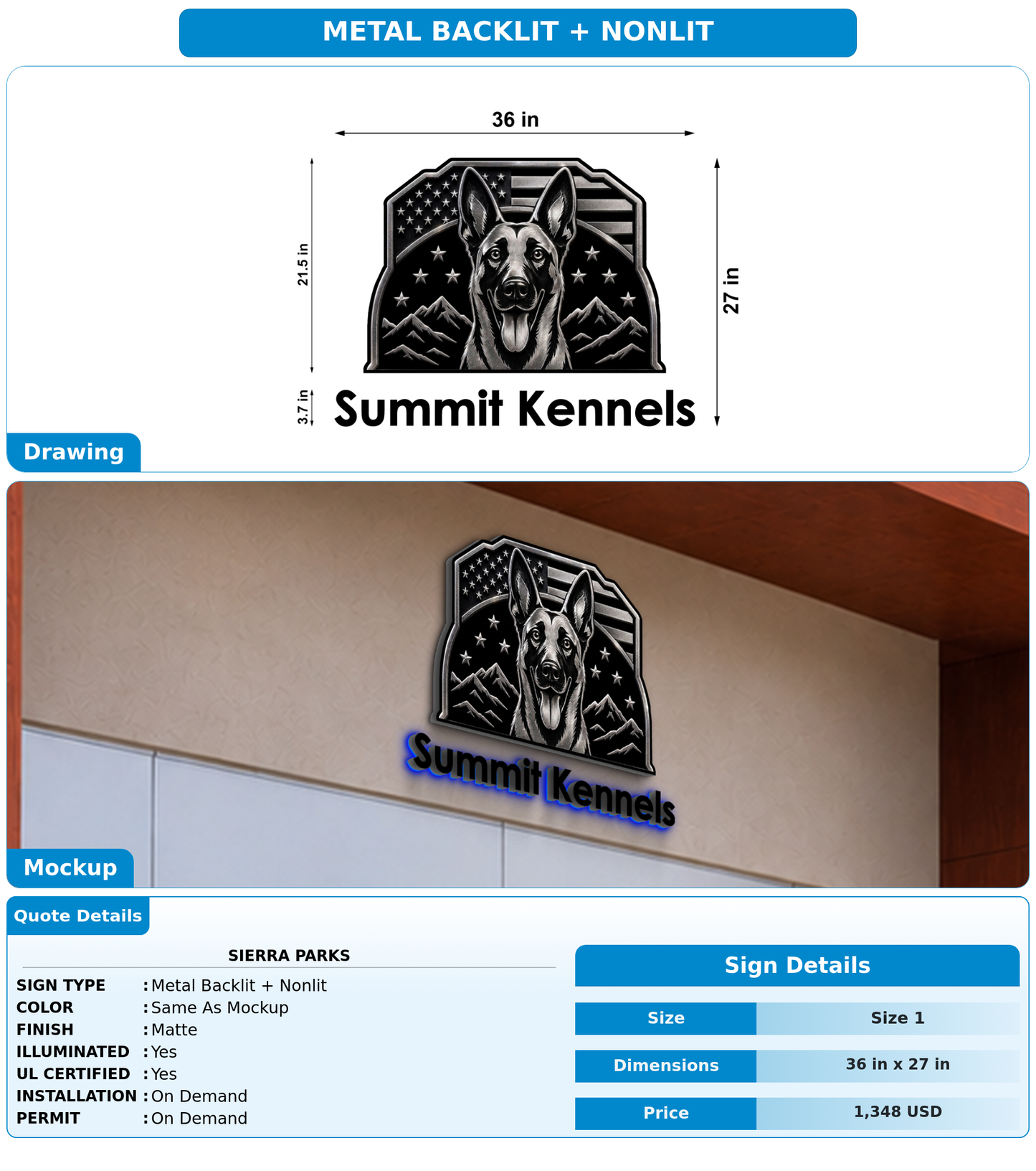 CUSTOM MOCKUP SIGN FOR Sierra Parks