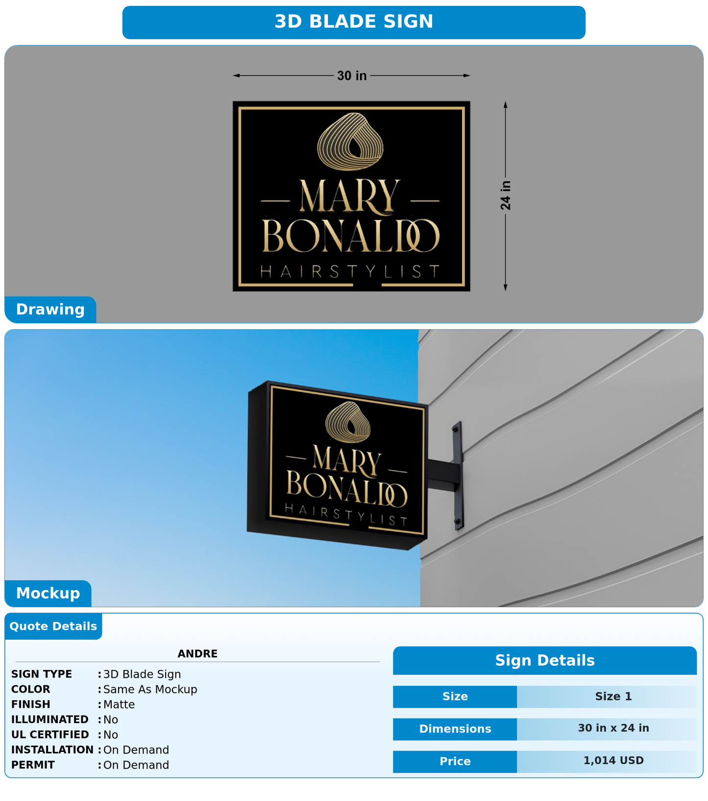 CUSTOM MOCKUP SIGN FOR Andre