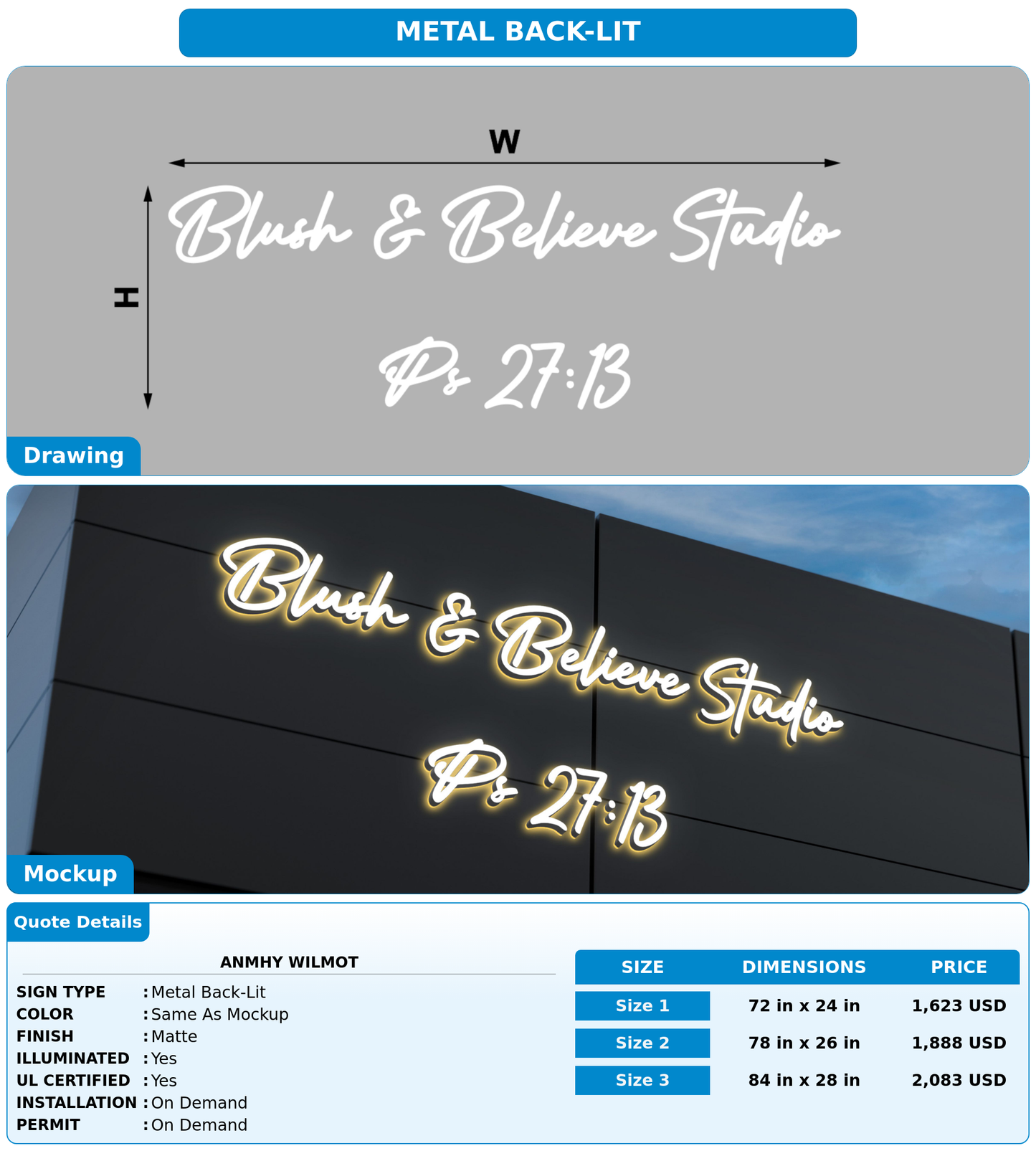 CUSTOM MOCKUP SIGN FOR Anmhy Wilmot