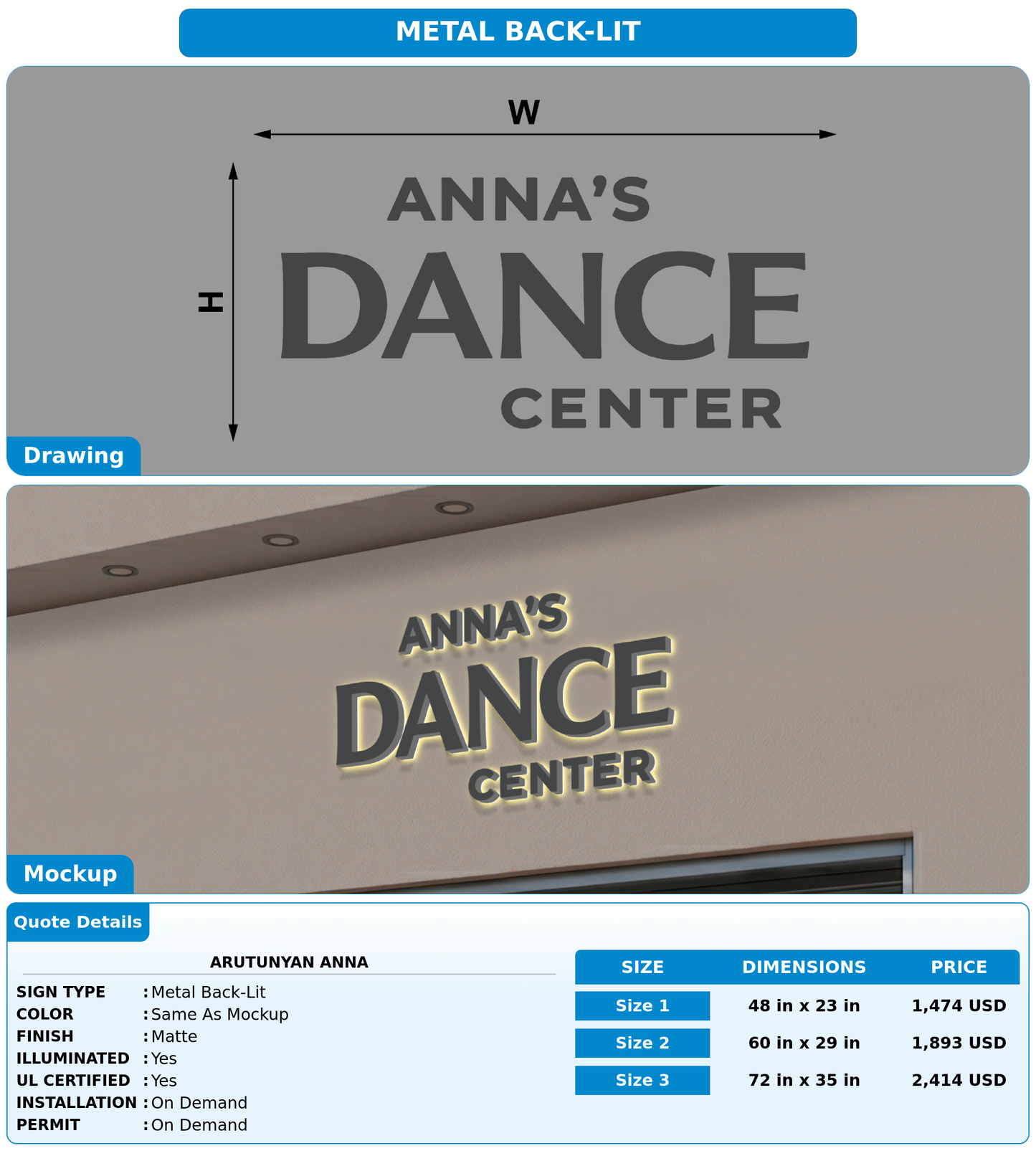 CUSTOM MOCKUP SIGN FOR Arutunyan Anna