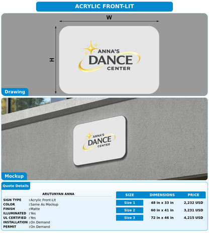 CUSTOM MOCKUP SIGN FOR Arutunyan Anna