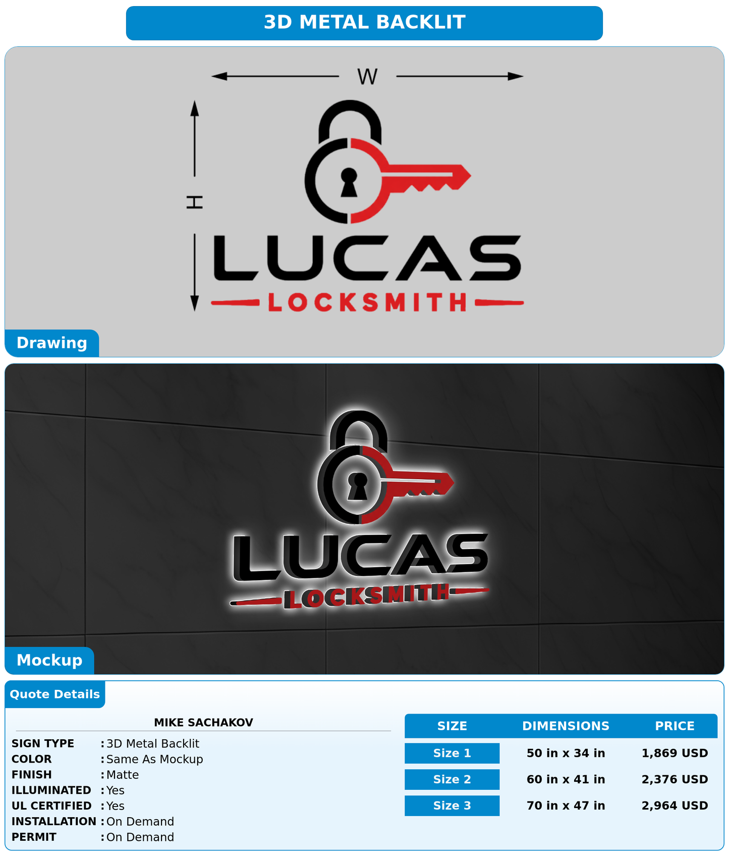 CUSTOM MOCKUP SIGN FOR mike sachakov
