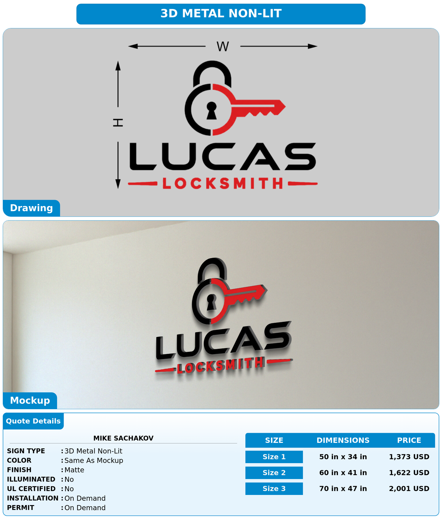 CUSTOM MOCKUP SIGN FOR mike sachakov