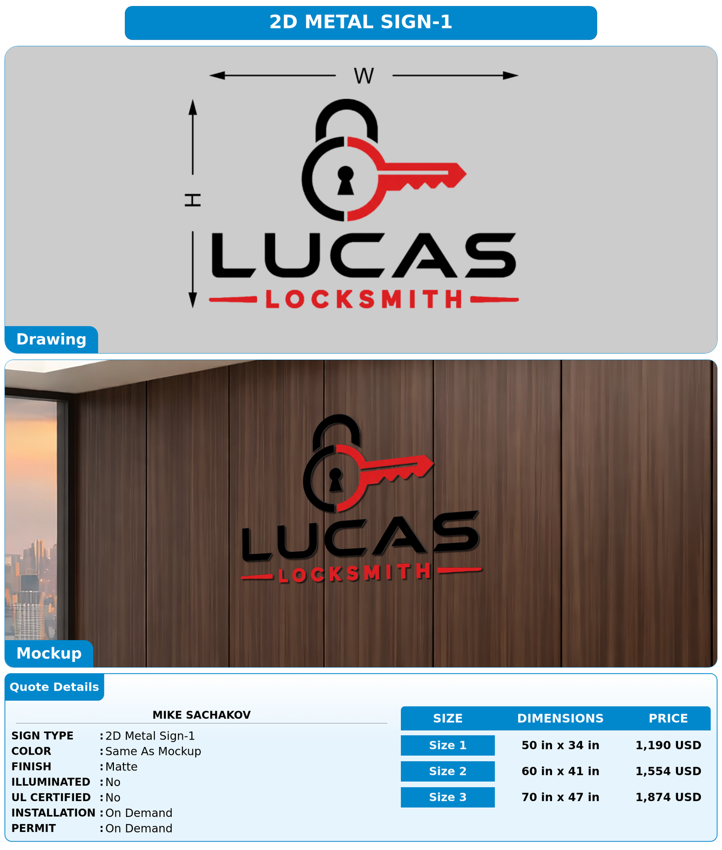 CUSTOM MOCKUP SIGN FOR mike sachakov