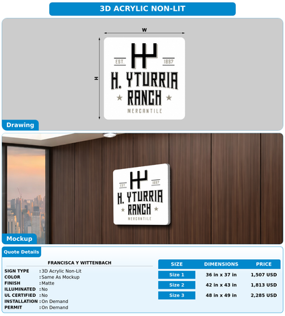 CUSTOM MOCKUP SIGN FOR Francisca Y Wittenbach