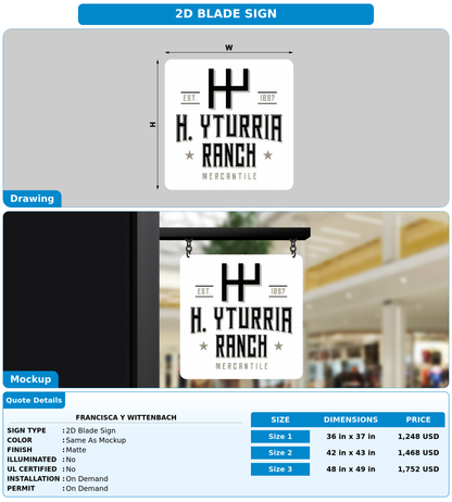 CUSTOM MOCKUP SIGN FOR Francisca Y Wittenbach