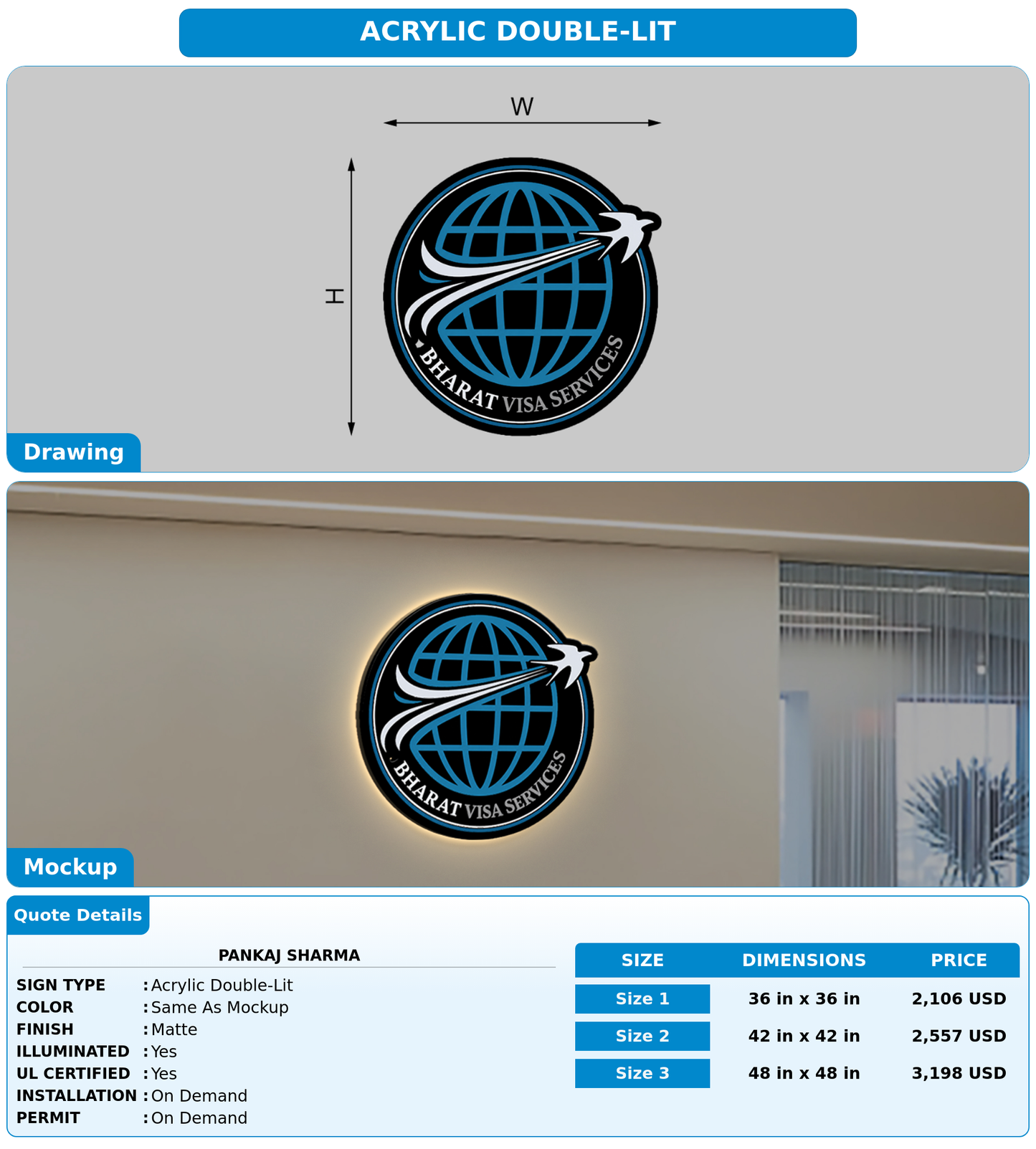 CUSTOM MOCKUP SIGN FOR Pankaj Sharma