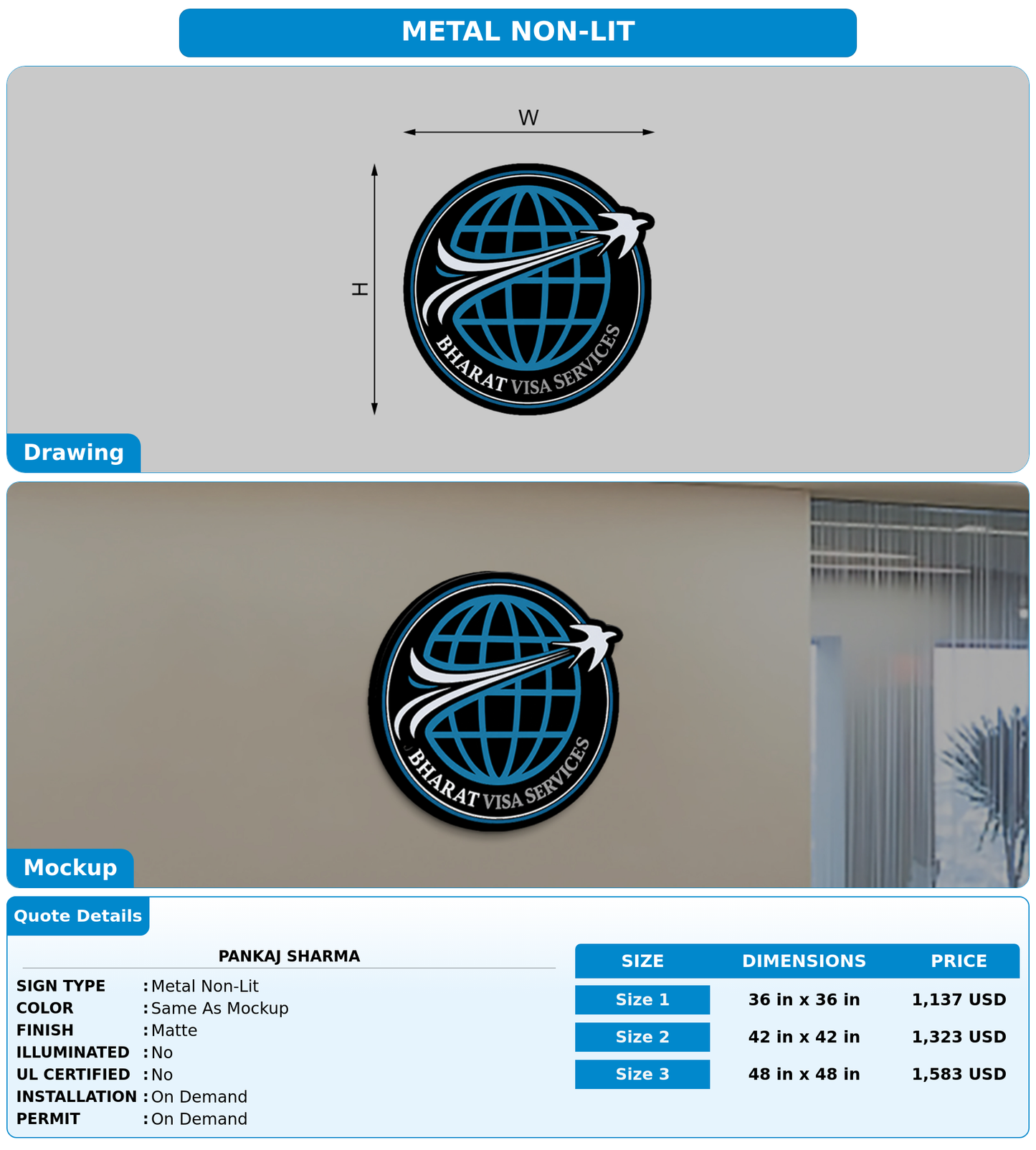 CUSTOM MOCKUP SIGN FOR Pankaj Sharma