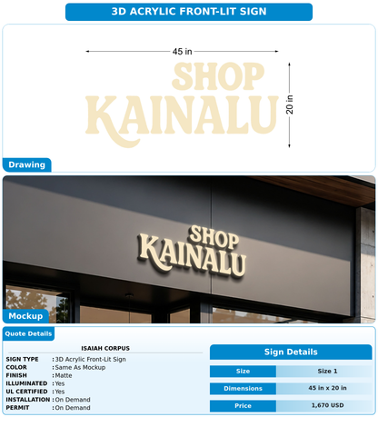 CUSTOM MOCKUP SIGN FOR Isaiah Corpus